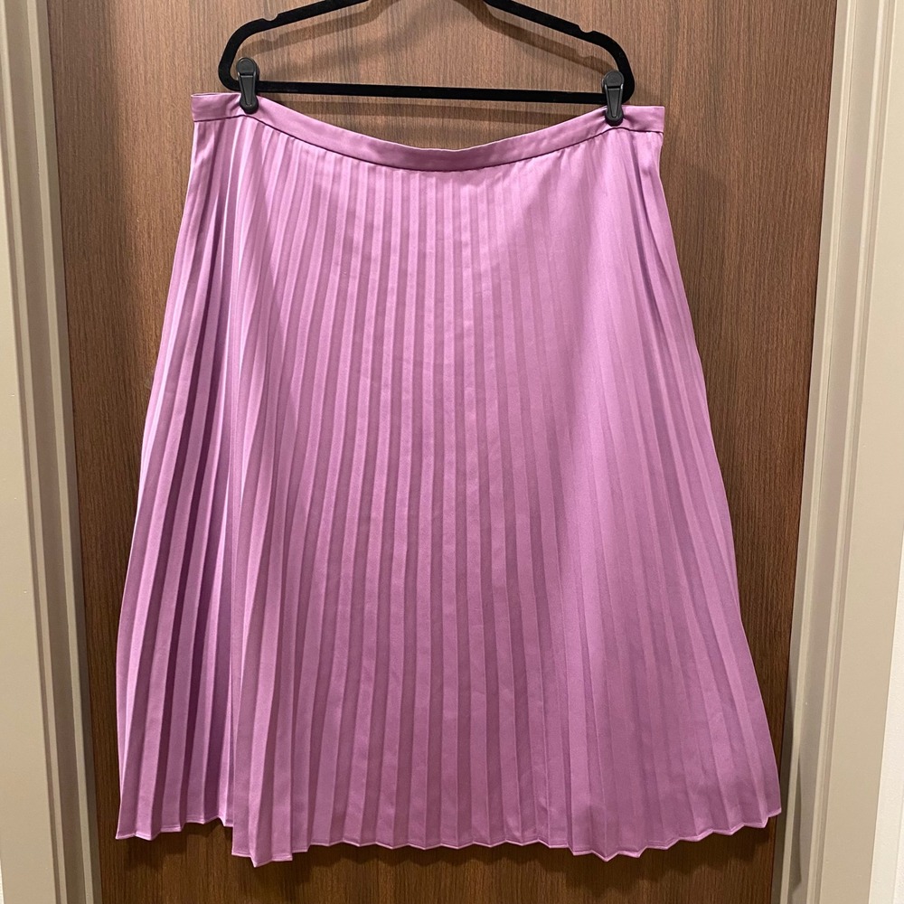 J. Crew Lilac Pleated Midi Skirt - Picture 3 of 11